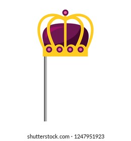 monarchical crown in stick