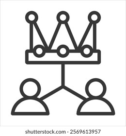 Monarchies Outline Icon Vector Illustration