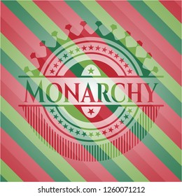 Monarchy christmas badge.