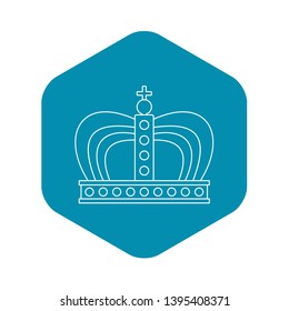 Monarchy crown icon. Outline illustration of monarchy crown vector icon for web