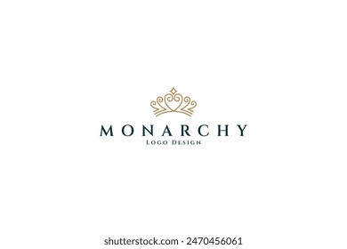 Monarchy crown luxury logo concept