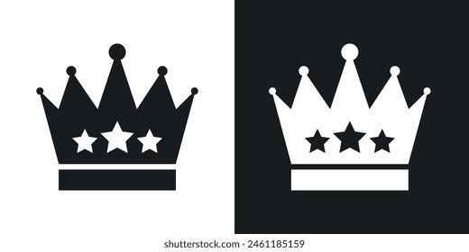 Monarchy Icon Set. Regal Crown Symbol. Royal Heritage Vector Sign. Crowned Status Icon.