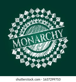 Monarchy on chalkboard. Vector Illustration. Detailed.