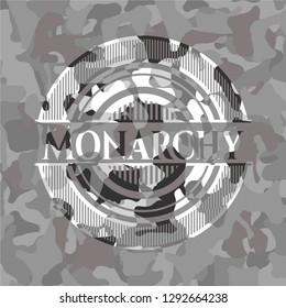 Monarchy on grey camo pattern