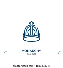 monarchy outline vector icon. simple element illustration. monarchy outline icon from editable fashion concept. can be used for web and mobile
