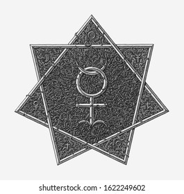 Monas Hieroglyphica. The Great Work. Hand drawn vector.