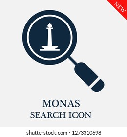 Monas search icon. Editable Monas search icon for web or mobile.