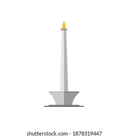 Monas Tower Background Design Illustration