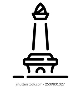 Icono de la torre de Monas para el Web, el App, la infografía, el etc