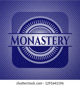 Monastery emblem with jean high quality background