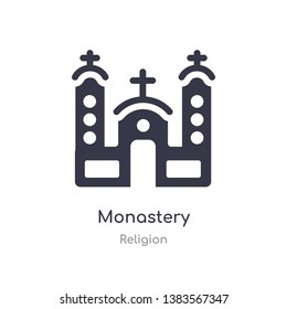 monastery icon. isolated monastery icon vector illustration from religion collection. editable sing symbol can be use for web site and mobile app