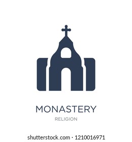 Monastery icon. Trendy flat vector Monastery icon on white background from Religion collection, vector illustration can be use for web and mobile, eps10