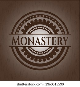 Monastery realistic wood emblem
