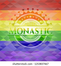 Monastic lgbt colors emblem 