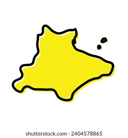 Monastir division of Tunisia vector map illustration.