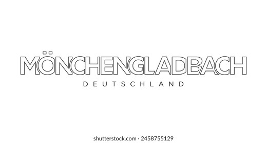 Mönchengladbach Deutschland, modernes und kreatives Vektorillustration-Design mit der Stadt Deutschland als Bildzeichen