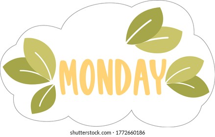 Monday. Allday stickers. Digital stickers
