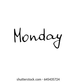 Monday calligraphy