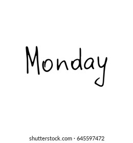 Monday calligraphy