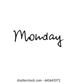 Monday calligraphy
