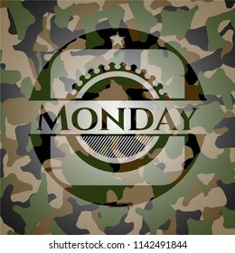 Monday camouflaged emblem
