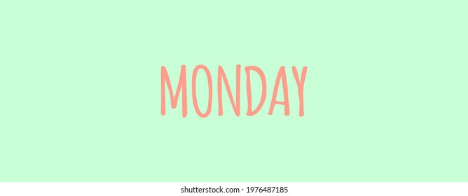 Monday Clean Text Minimal Design Stock Vector (Royalty Free) 1976487185