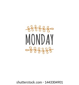 Monday design template vector illustration