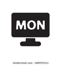 Monday display icon. Cyber monday flat simple pictogram. Buy online vector illustration