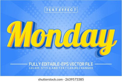 Monday font Text effect editable