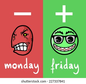 Monday and friday