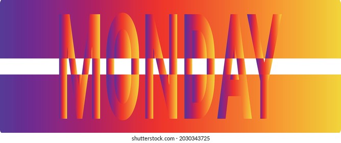 Monday Greeting Poster Vector Design