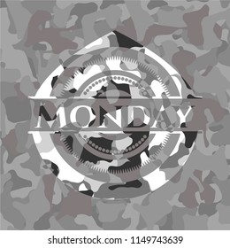 Monday grey camo emblem