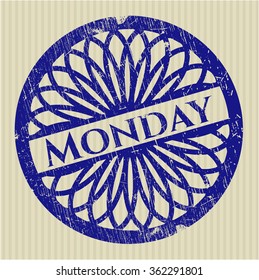 Monday grunge stamp