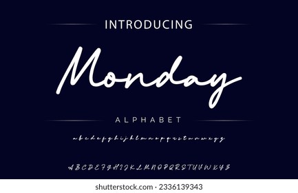 'Monday' hand lettering (vector) .