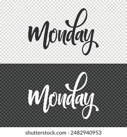 monday lettering clipart element design