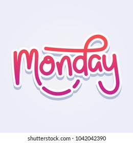 Monday lettering poster