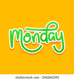Monday lettering poster