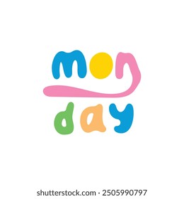 Monday Logo Colorfull Vector Editable