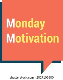 Monday Motivation Greeting Message Poster Stock Vector (royalty Free 