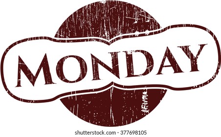 Monday rubber stamp