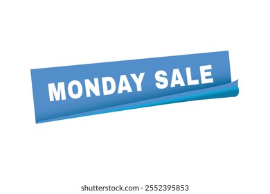 Monday sale banner vector modern sticker, label design. Advertising template.