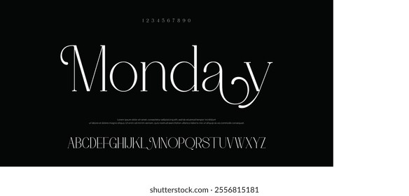 Monday Signature Font Calligraphy Logotype Script Font Type Font lettering handwritten