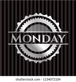 Monday silver badge or emblem
