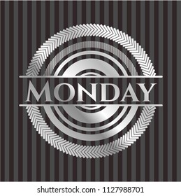 Monday silver shiny emblem