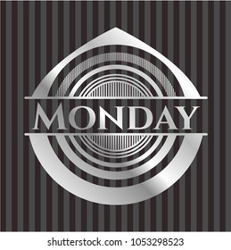 Monday silvery shiny emblem