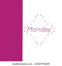 Monday template for your work.vector illustration eps10