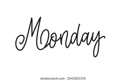 Monday text for Digital Planner and Note taking 
