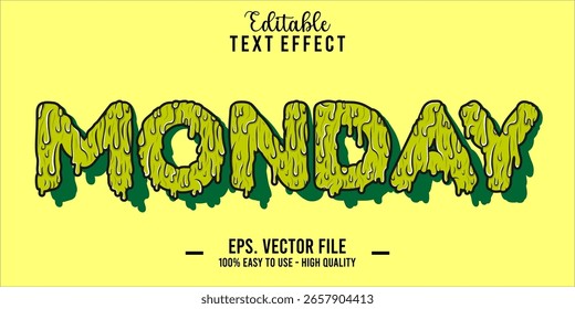 Efecto Estilo de texto del lunes, efecto Texto editable