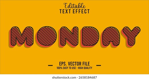 Efecto Estilo de texto del lunes, efecto Texto editable