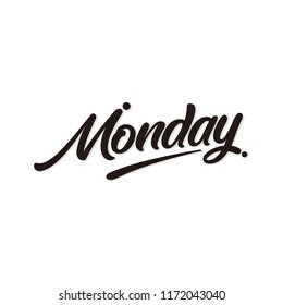 Monday typography logo design vector